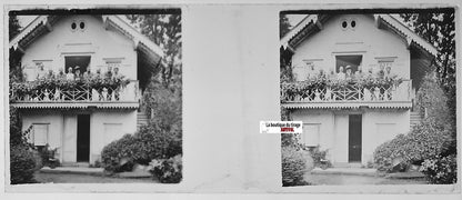 Vitry-le-François soldats, Plaque verre stéréo, positif noir & blanc 4,5x10,7 cm