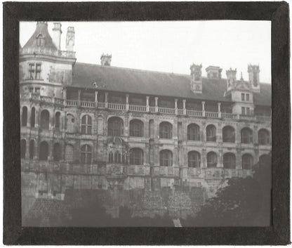 Château Royal de Blois, photo ancienne plaque de verre, positif 8,5x10 cm