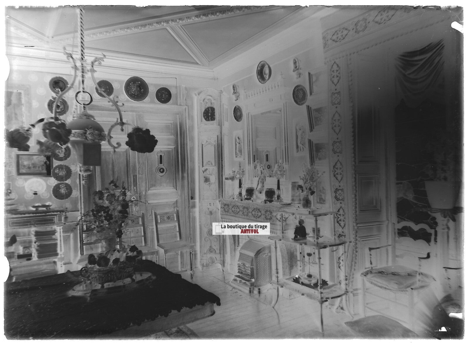 Plaque verre photo ancienne négatif noir et blanc 13x18 cm Georges Hirsch 131888