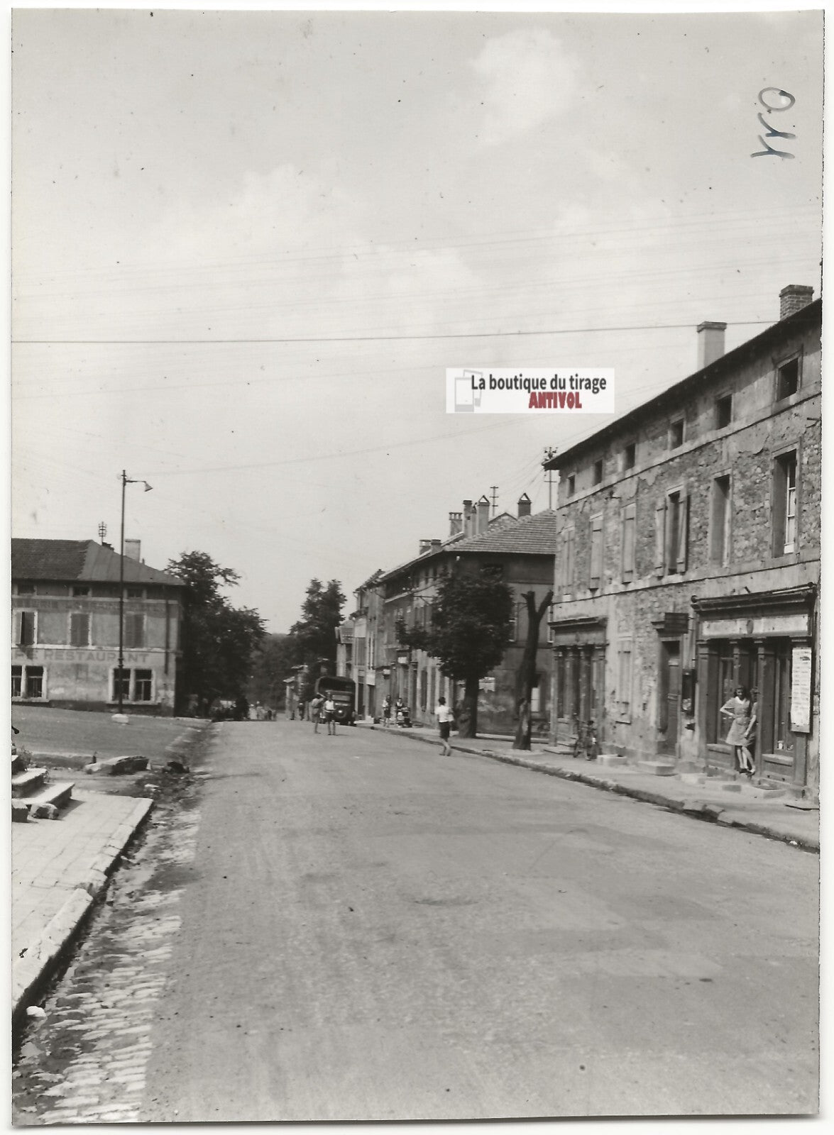 Plaque verre photo ancienne négatif noir et blanc 13x18 cm Stiring-Wendel France
