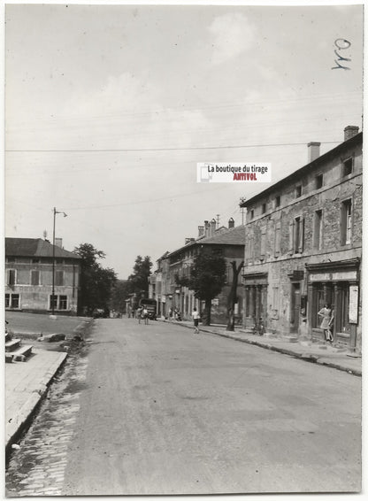 Plaque verre photo ancienne négatif noir et blanc 13x18 cm Stiring-Wendel France