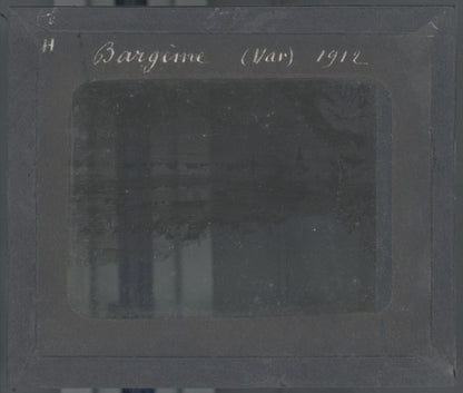 Bargème, village Var, photo ancienne plaque de verre, positif 8,5x10 cm