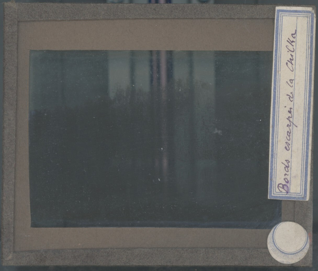 Rivière Chilka, Russie, photo plaque verre, noir & blanc, positif 8,5x10 cm