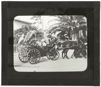 Carnaval de Nice, France, photo ancienne plaque de verre, positif 8,5x10 cm