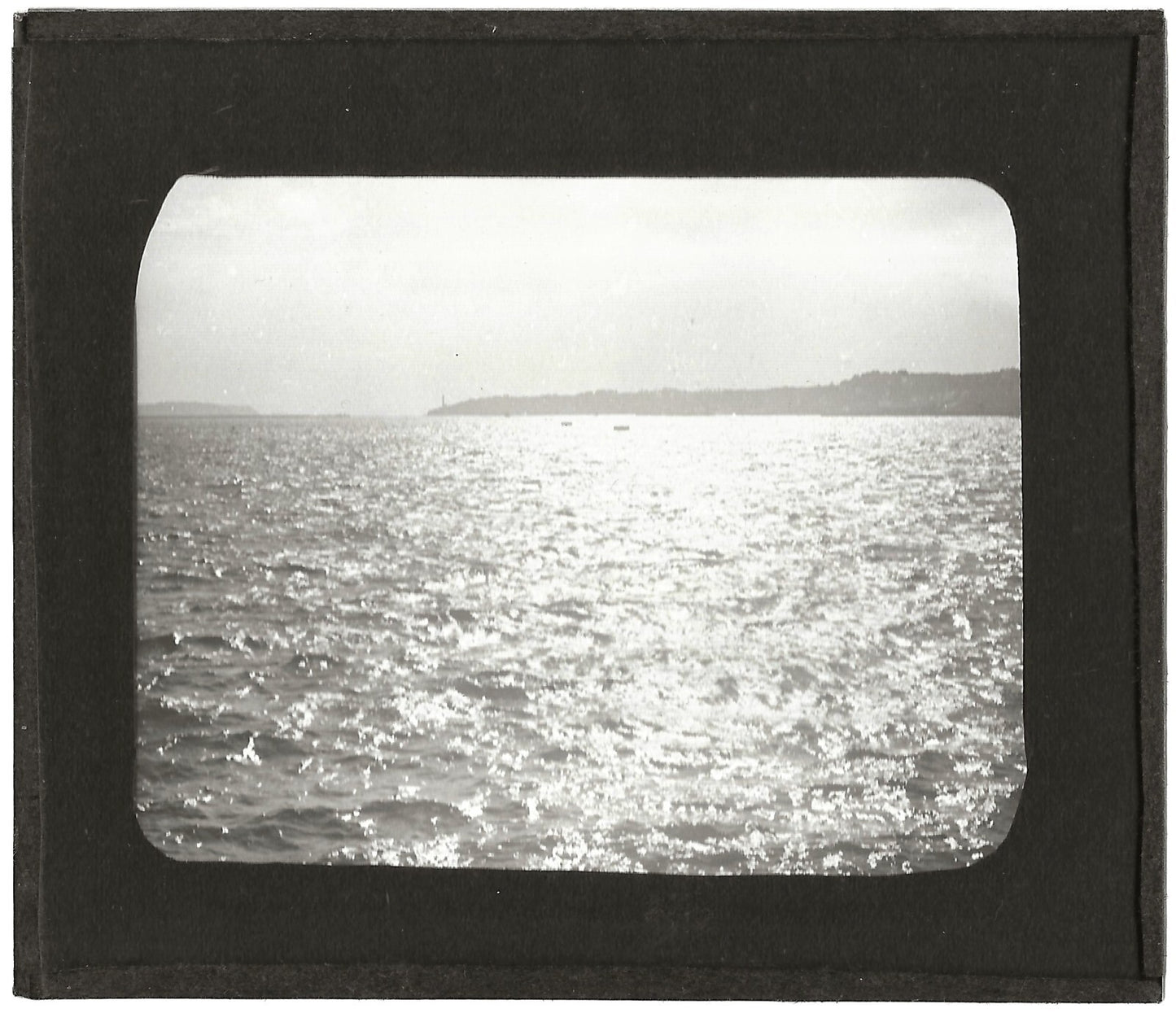 Rade de Brest, Bretagne, photo ancienne plaque verre, positif 8,5x10 cm