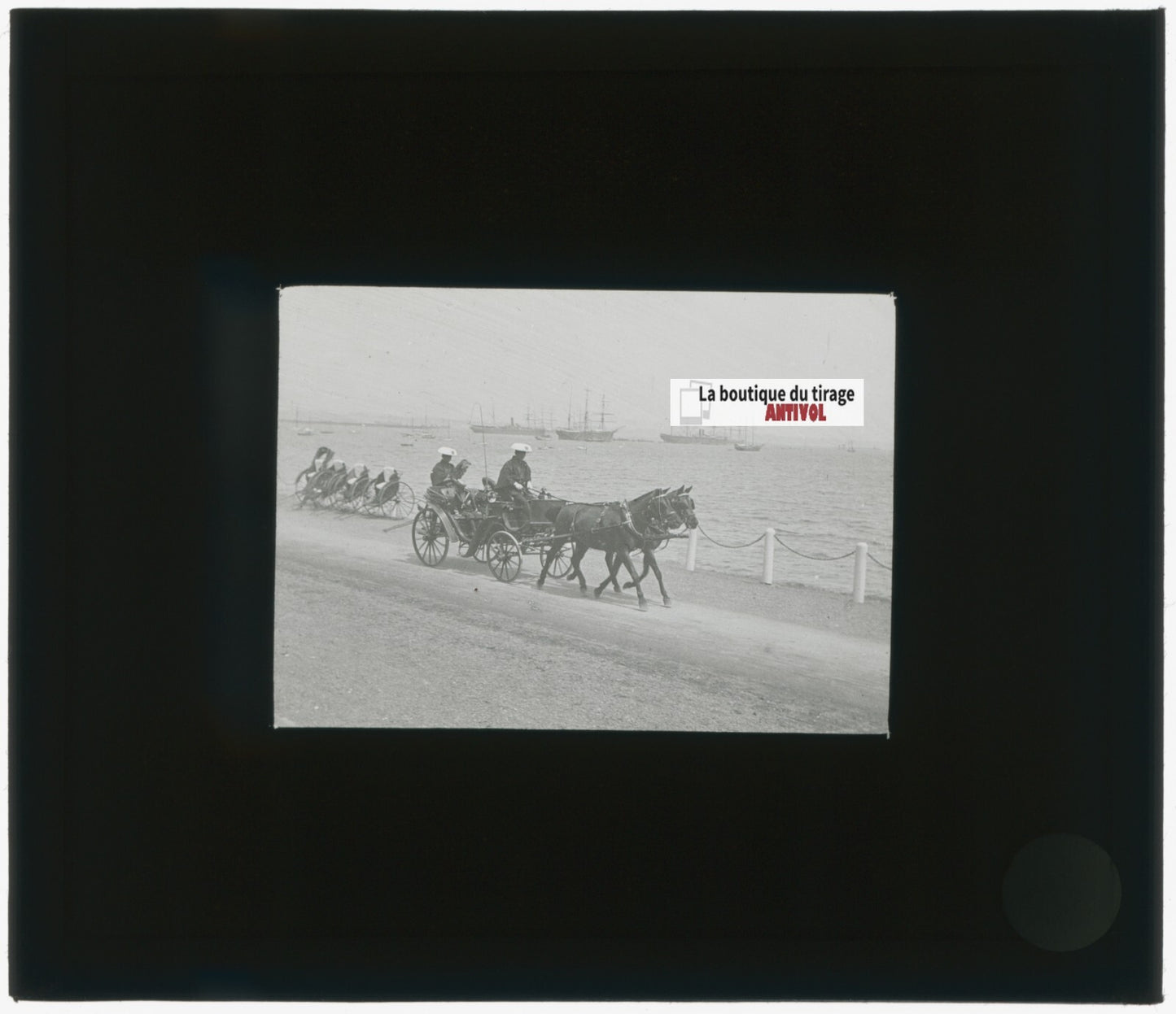 Yokohama, Japon, photo ancienne plaque verre, noir & blanc, positif 8,5x10 cm