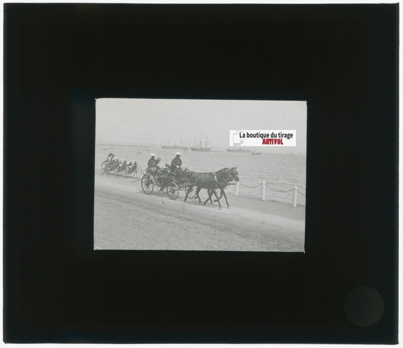 Yokohama, Japon, photo ancienne plaque verre, noir & blanc, positif 8,5x10 cm