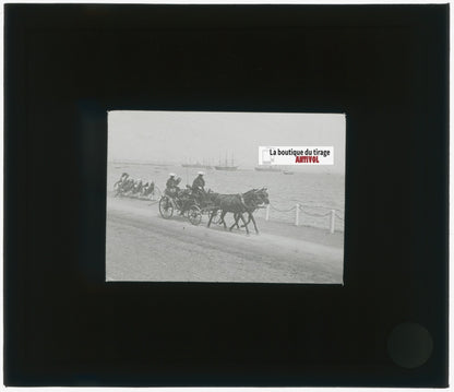 Yokohama, Japon, photo ancienne plaque verre, noir & blanc, positif 8,5x10 cm