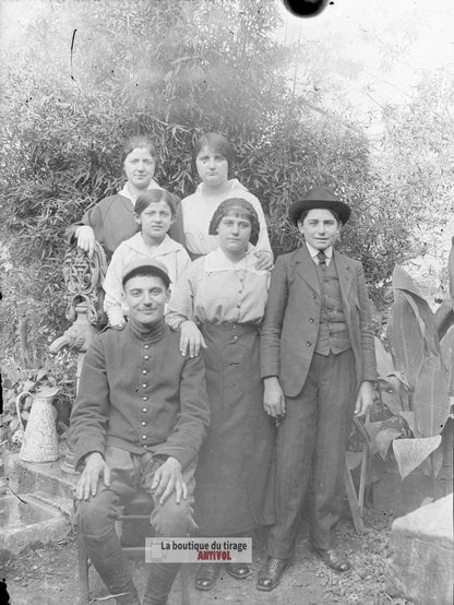 Vélo promenade, Pyrénées, photos vintage plaque verre, lot de 10 négatifs 6x9 cm