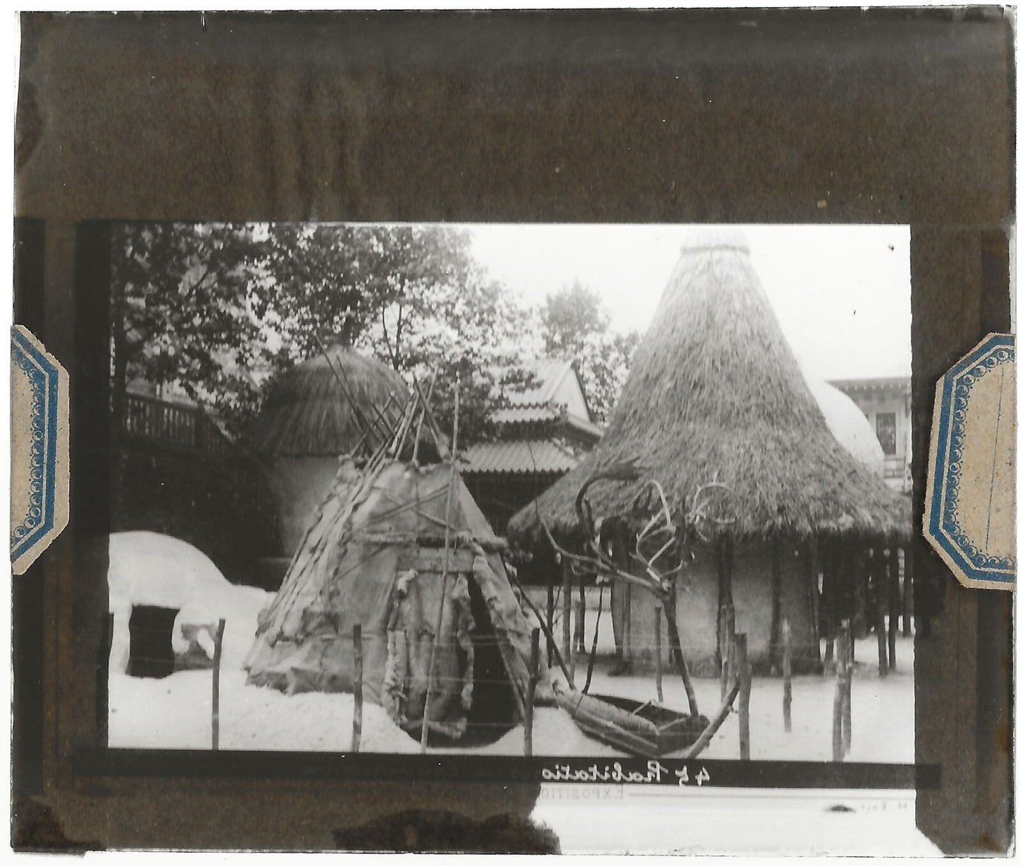 Paris exposition internationale 1889, photo plaque verre, positif 8,5x10 cm