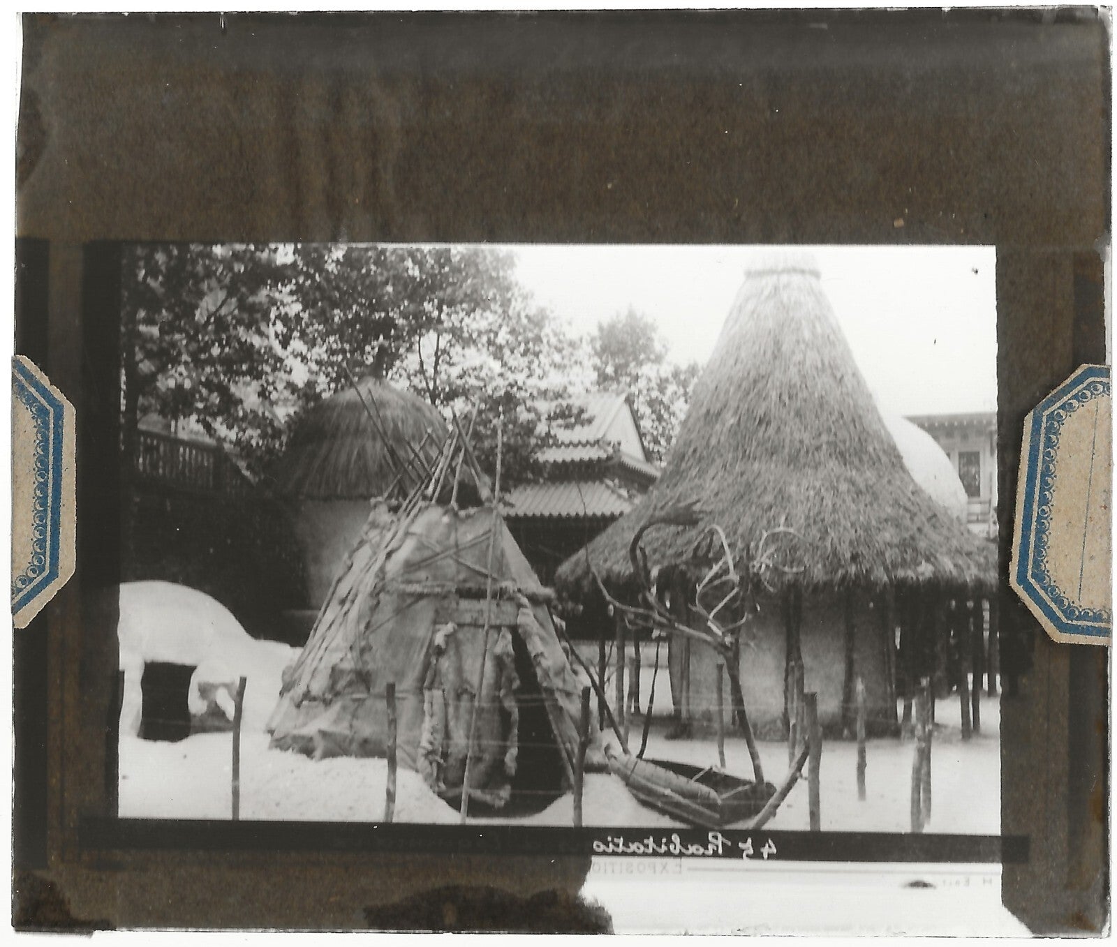 Paris exposition internationale 1889, photo plaque verre, positif 8,5x10 cm