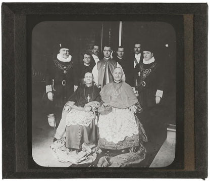 Bruchesi, Vannutelli, Congrès Montréal, photo plaque de verre, positif 8,5x10 cm