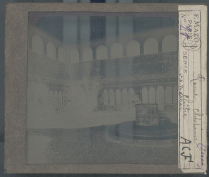 Saint-Jean-de-Latran, Rome, photo plaque verre, noir & blanc, positif 8,5x10 cm