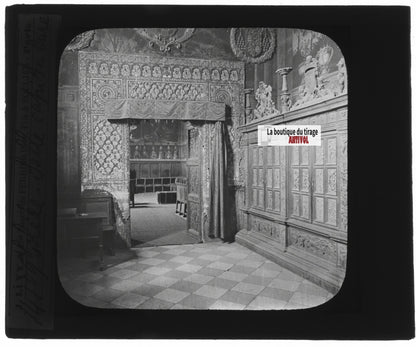 Salle capitulaire, Tolède, Espagne, photo plaque de verre, positif 8,5x10 cm