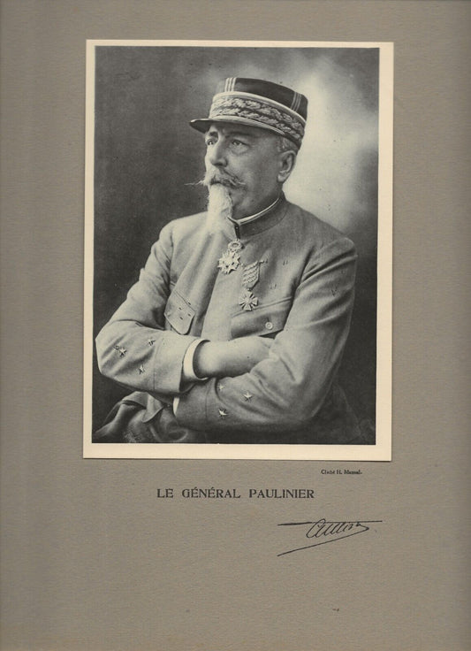 Photo ancienne, portrait militaire général Paulinier, cliché Henri Manuel