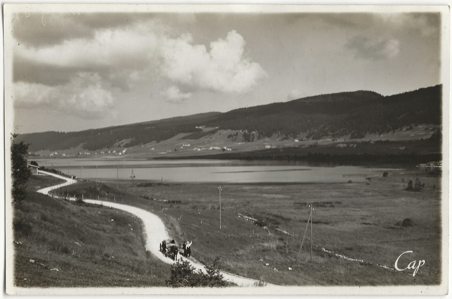 Plaque verre photo ancienne négatif noir & blanc 9x14 cm, Lac des Rousses