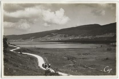 Plaque verre photo ancienne négatif noir & blanc 9x14 cm, Lac des Rousses