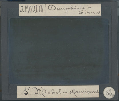Saint-Michel-de-Maurienne, photo J. Moulin, plaque verre, couleur, 8,5x10 cm