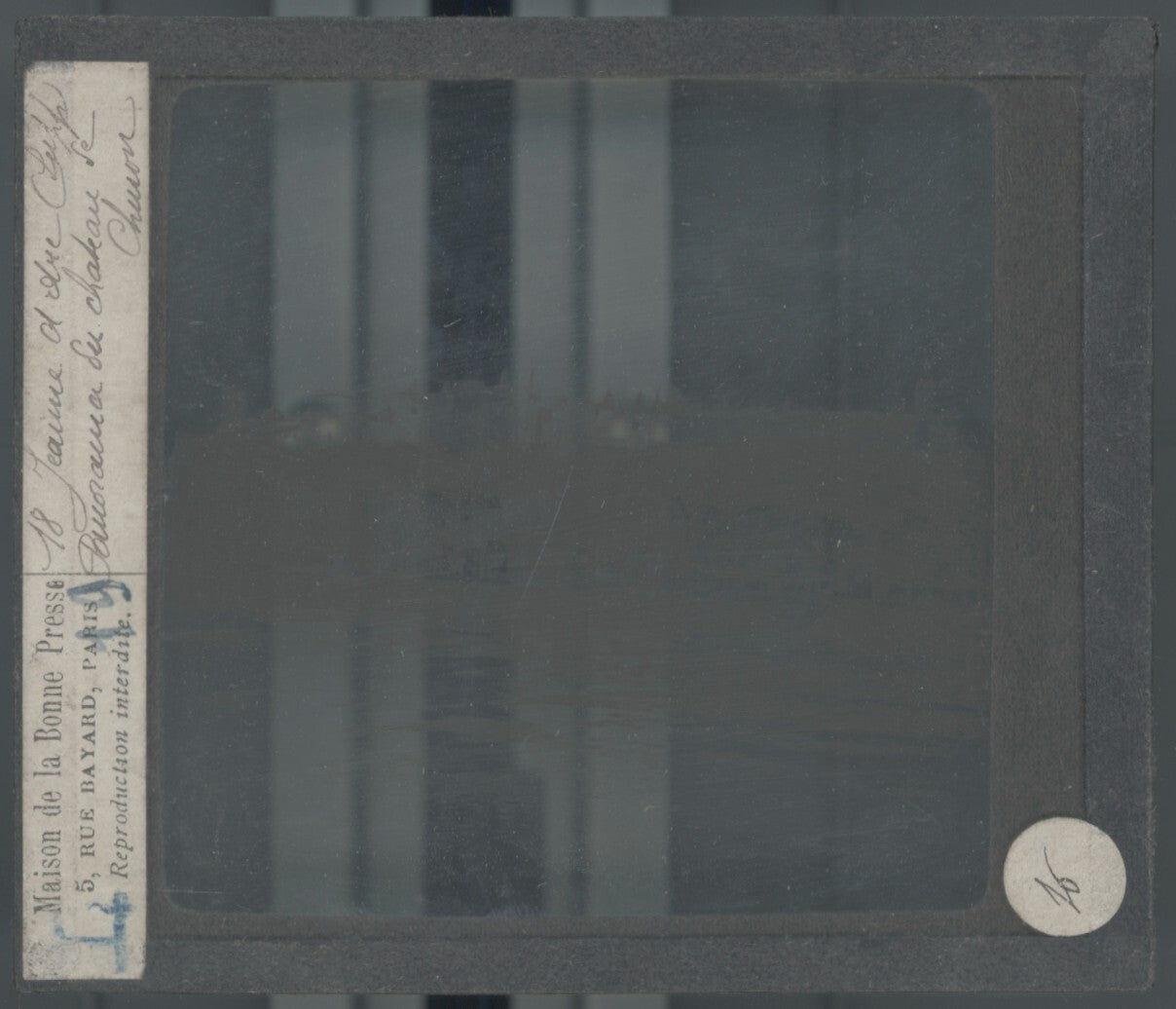 Château de Chinon, Vienne, photo plaque verre, noir & blanc, positif 8,5x10 cm