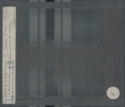 Château de Chinon, Vienne, photo plaque verre, noir & blanc, positif 8,5x10 cm