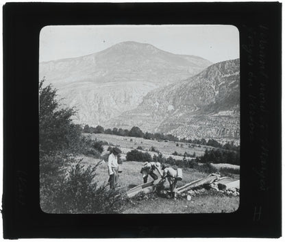 Gorges du Verdon, Montagne Grand Margès, plaque de verre, positif 8,5x10 cm