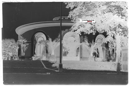 Vichy, source de l'hôpital, Plaque verre photo, négatif noir & blanc 10x15 cm