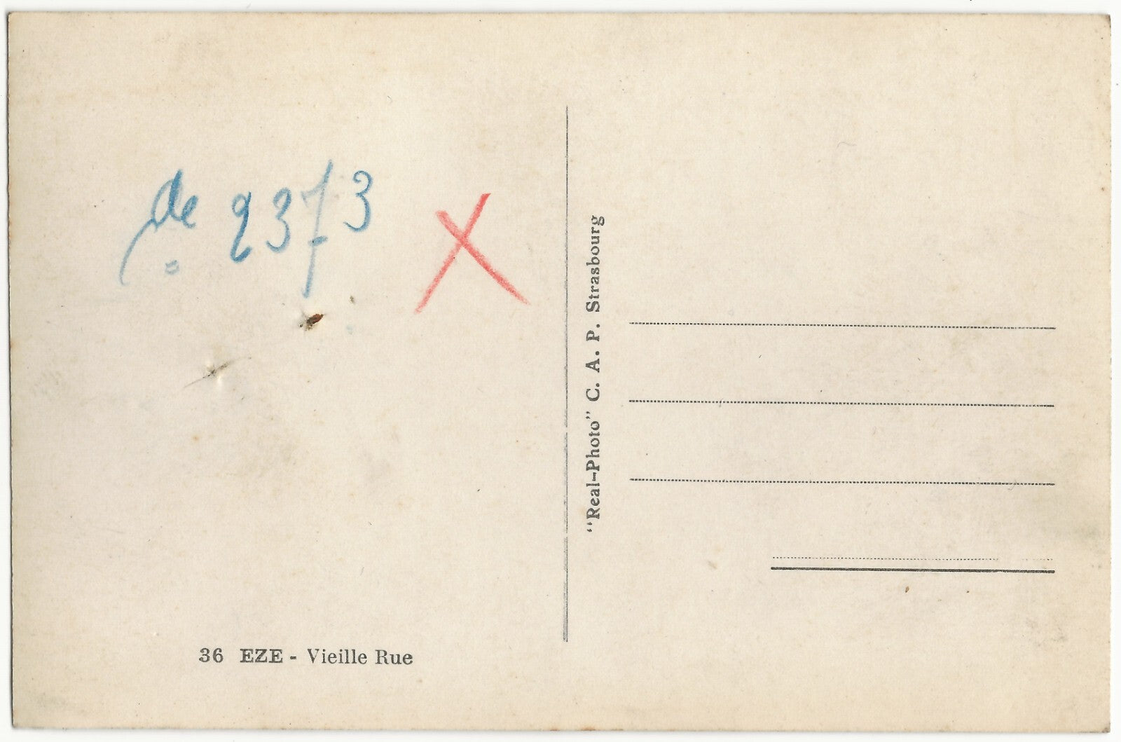 Plaque verre photo négatif noir & blanc 9x14 cm, Èze, Alpes-Maritimes + CPA