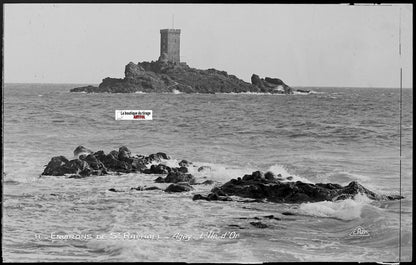 Agay, île d'Or, paysage, mer, Plaque verre photo, négatif noir & blanc 9x14 cm