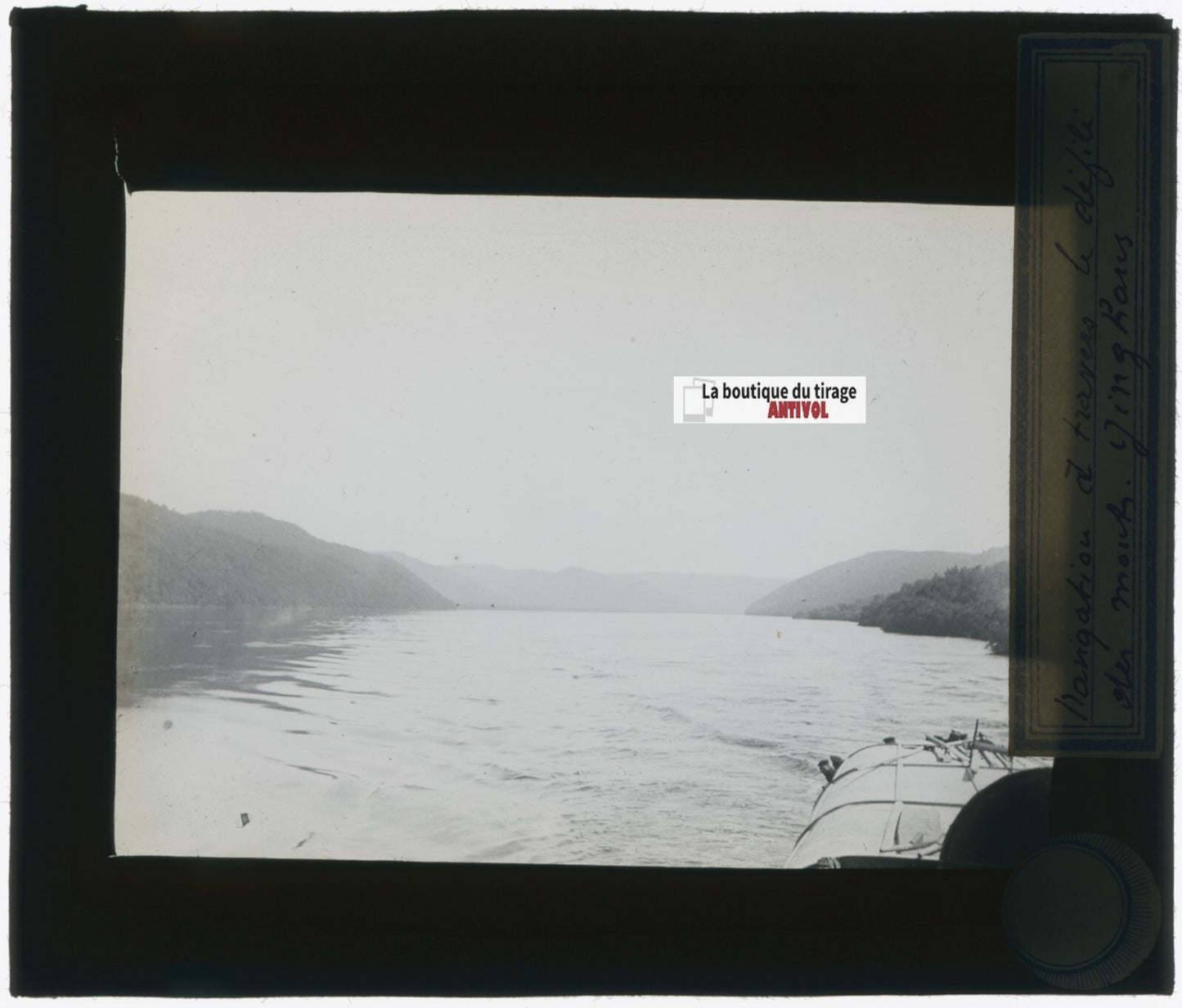 Monts Ginghans, Russie, photo plaque verre, noir & blanc, positif 8,5x10 cm