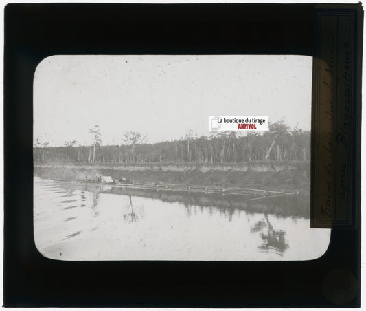 Blagovechtchensk, Russie, photo plaque verre, noir & blanc, positif 8,5x10 cm