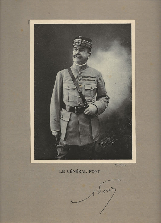 Photo ancienne, portrait militaire général Pont, cliché Sartony, militaria