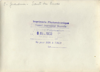 Plaque verre photo ancienne négatif noir et blanc 13x18 cm Gérardmer saut Cuves