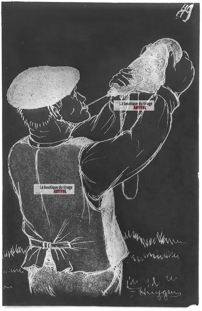 Plaque verre photo ancienne négatif noir et blanc 13x18 cm Huygens dessin France