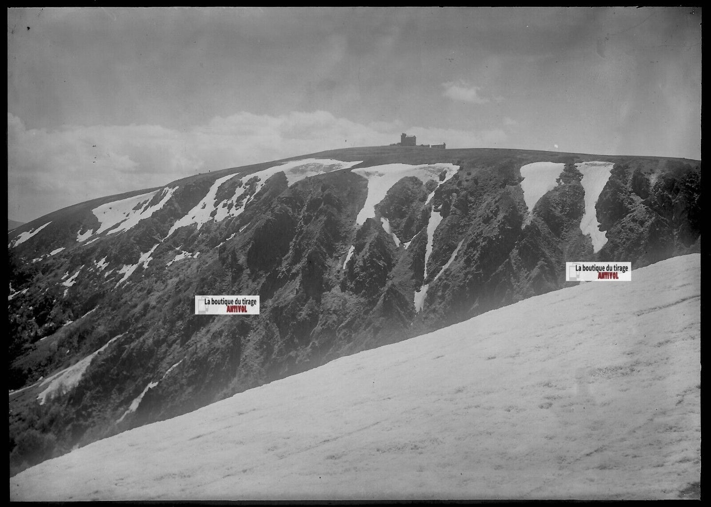 Vosges Hohneck Belvédère, photos plaque de verre, lot de 5 négatifs 13x18 cm