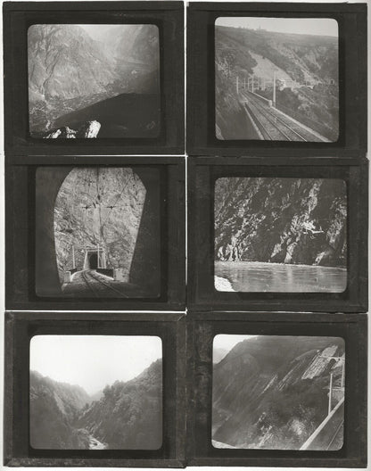 Grenoble, montagne, photos anciennes plaques de verre, lot 10 positifs 8,5x10 cm