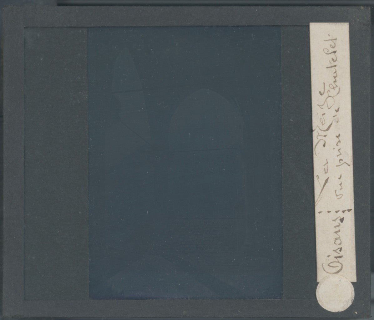 La Meije, Oisans, montagne, plaque verre, couleur, positif 8,5x10 cm