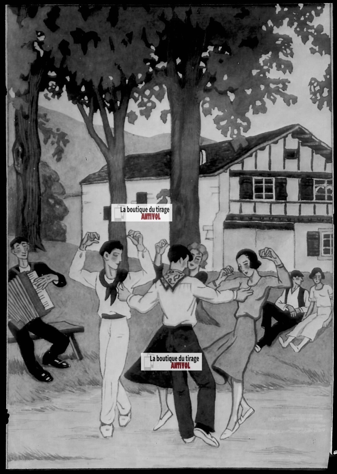 Plaque verre photo négatif noir et blanc 13x18 cm Jacques Le Tanneur 1318652