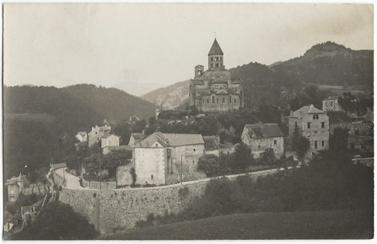 Saint-Nectaire, Auvergne, photographie ancienne, noir & blanc, papier 9x14 cm