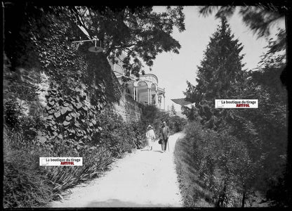 Saint-Nectaire, Auvergne, photos plaque de verre, lot de 5 négatifs 13x18 cm