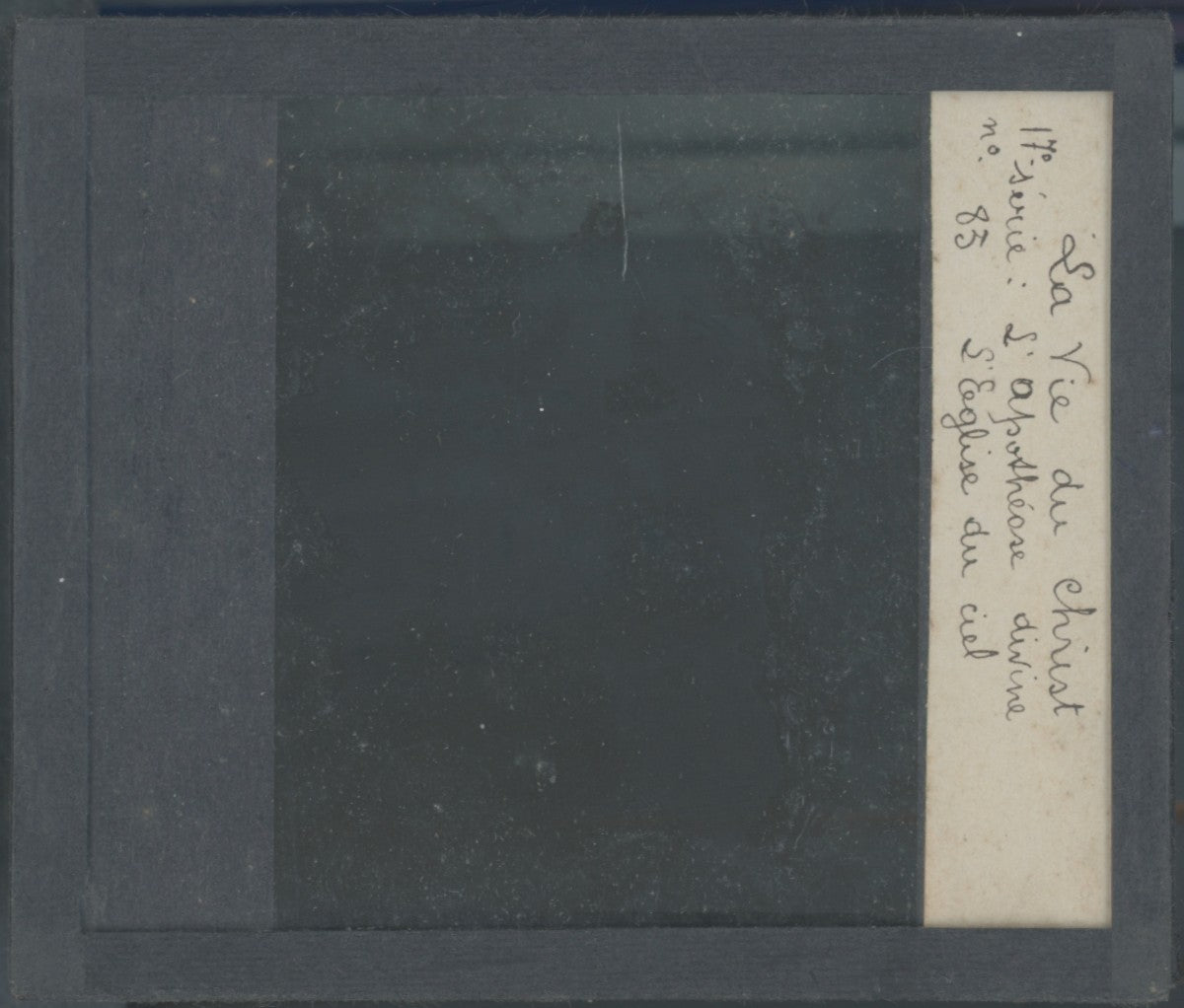 L’apothéose divine, Jésus, photo plaque verre, noir & blanc, positif 8,5x10 cm