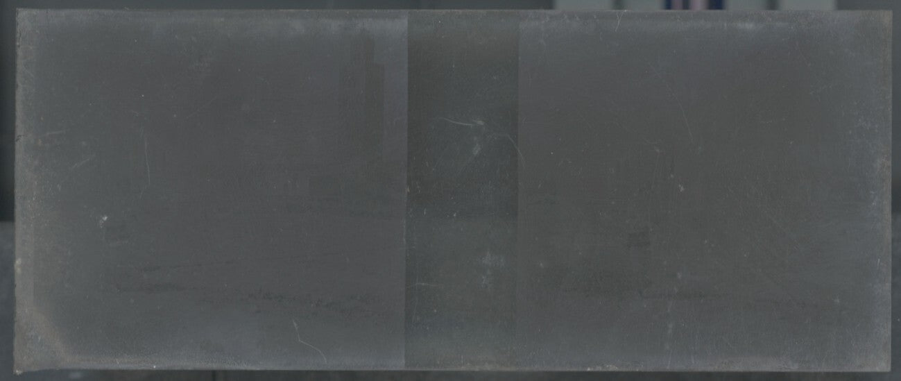 Koutoubia Marrakech Maroc, Plaque verre stéréo, négatif noir & blanc 4,5x10,7 cm