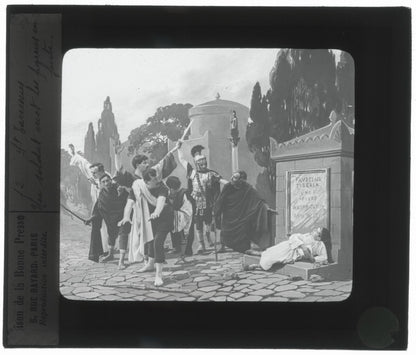 Tarcisius de Rome, Italie, dessin, photo plaque de verre, positif 8,5x10 cm