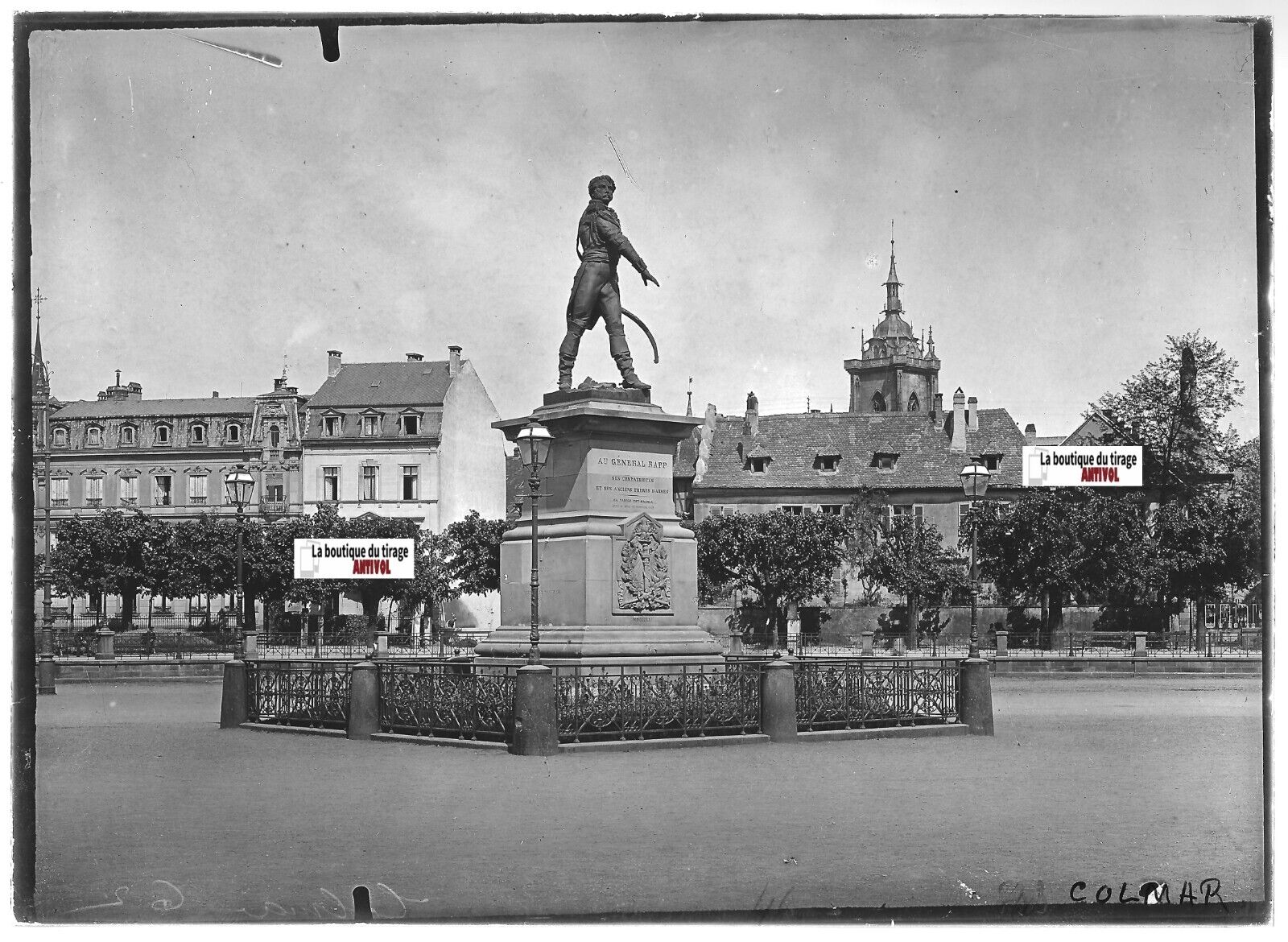 Alsace, Colmar, photos anciennes plaque de verre, lot de 5 positifs 13x18 cm