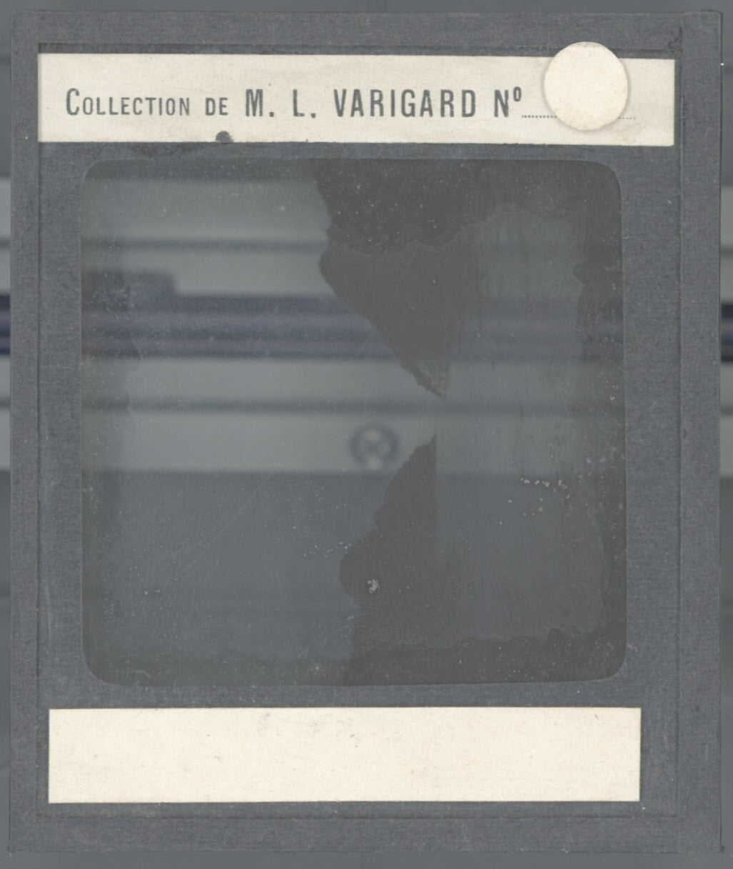 Paysage mer, Norvège ou Suéde, photo ancienne plaque de verre, positif 8,5x10 cm