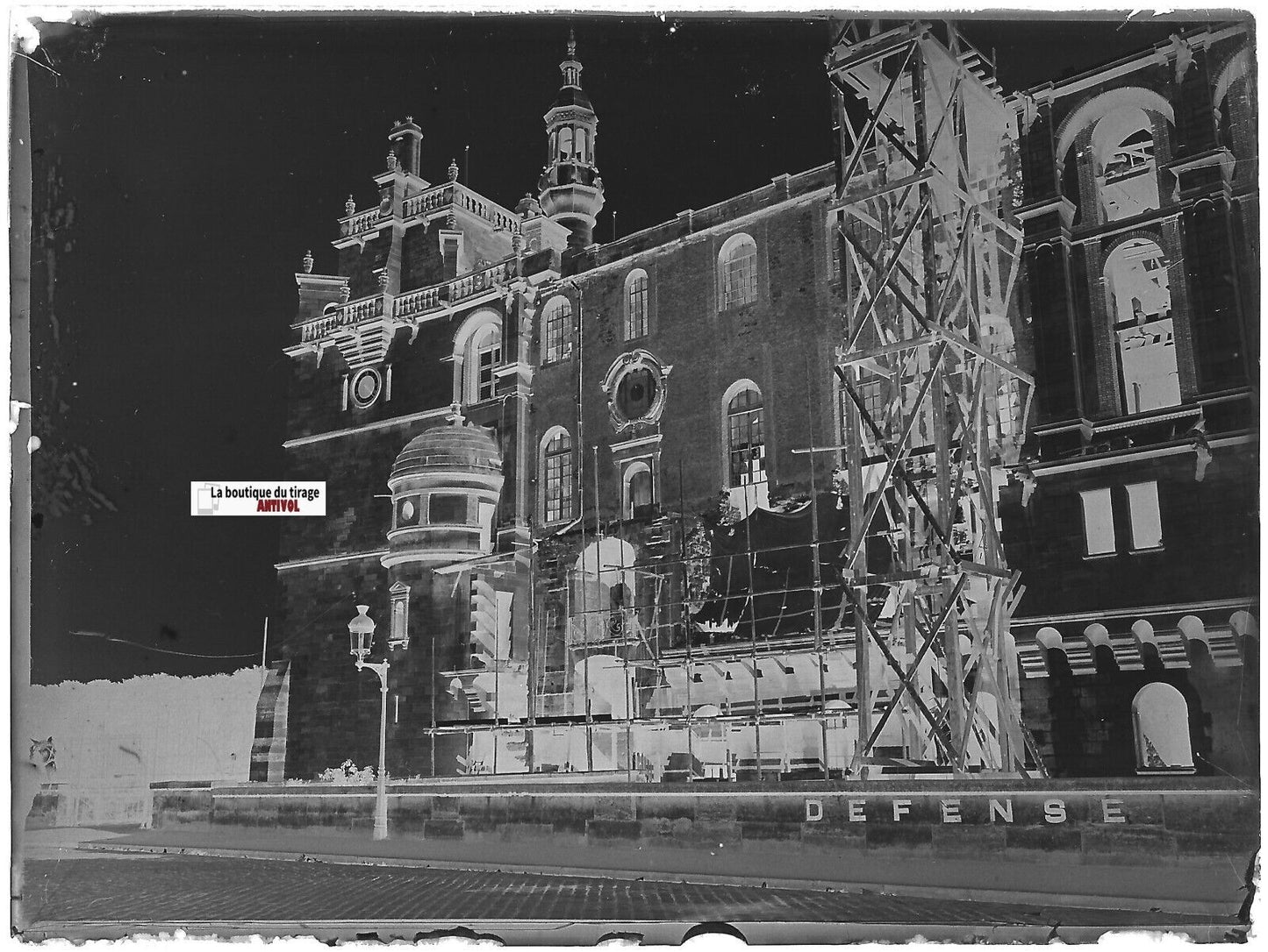 Château Saint-Germain-en-Laye, Plaque verre photo, négatif noir & blanc 9x12 cm