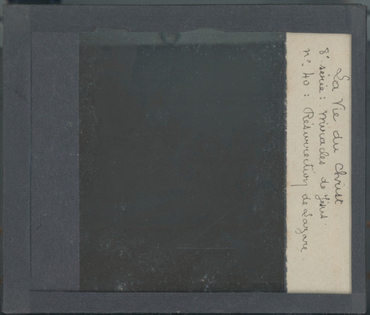 Résurrection de Lazare, photo plaque verre, noir & blanc, positif 8,5x10 cm
