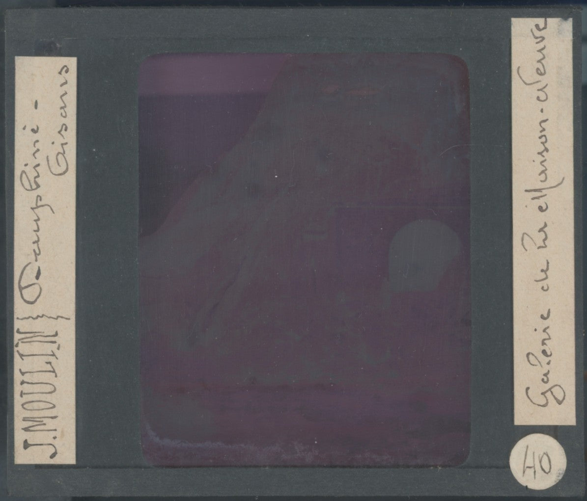 Route du Lautaret, photo J. Moulin, plaque verre, couleur, positif 8,5x10 cm