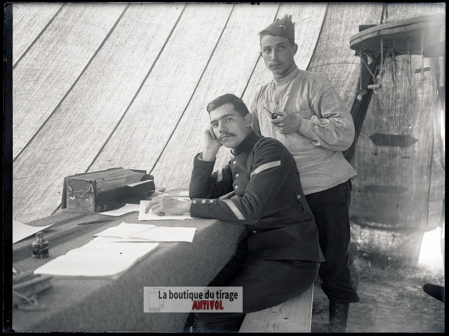 Bois-l’Évêque, 1913, soldats, plaque verre, photo ancienne, négatif 9x12 cm