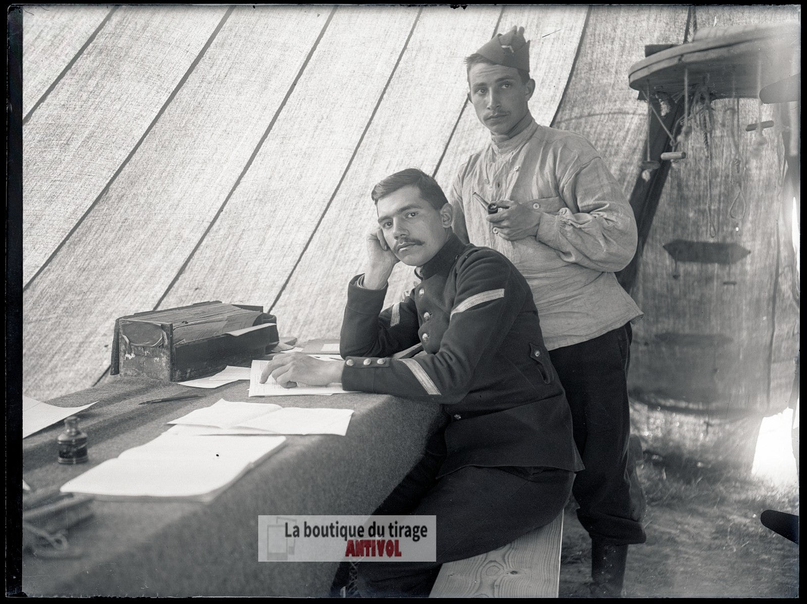 Bois-l’Évêque, 1913, soldats, plaque verre, photo ancienne, négatif 9x12 cm
