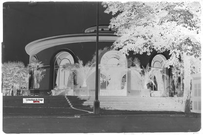 Vichy, source de l'hôpital, Plaque verre photo, négatif noir & blanc 10x15 cm